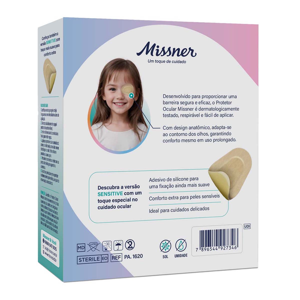 Curativo Protetor Ocular Infantil Adesivo Missner 20 Unidades