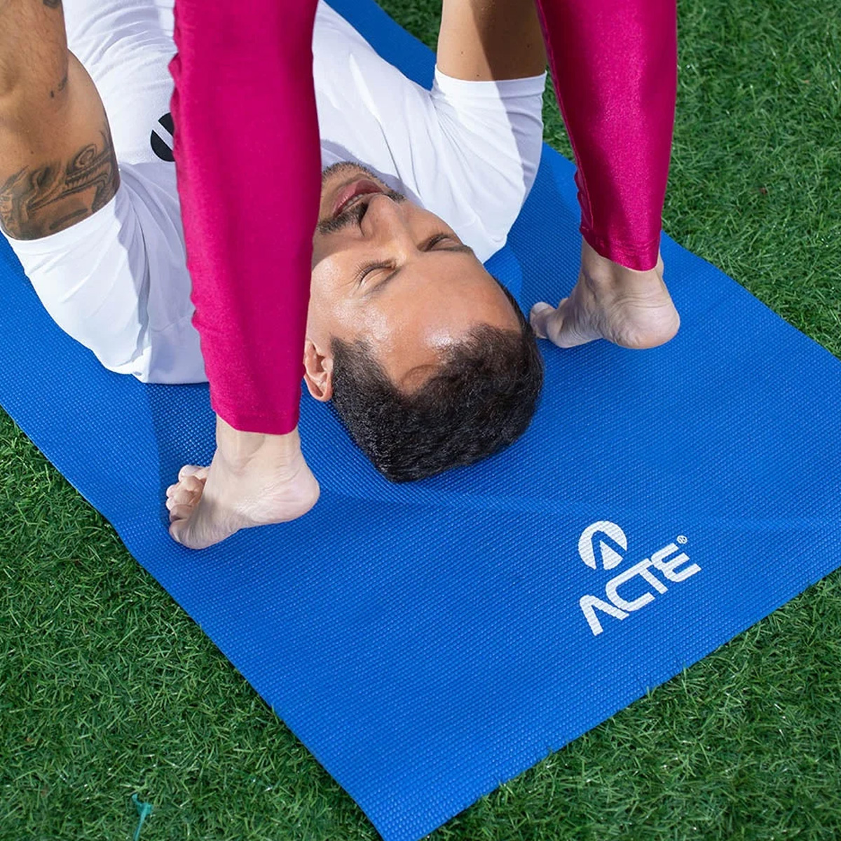 Tapete Yoga Mat Antiderrapante PVC T11 Azul Acte