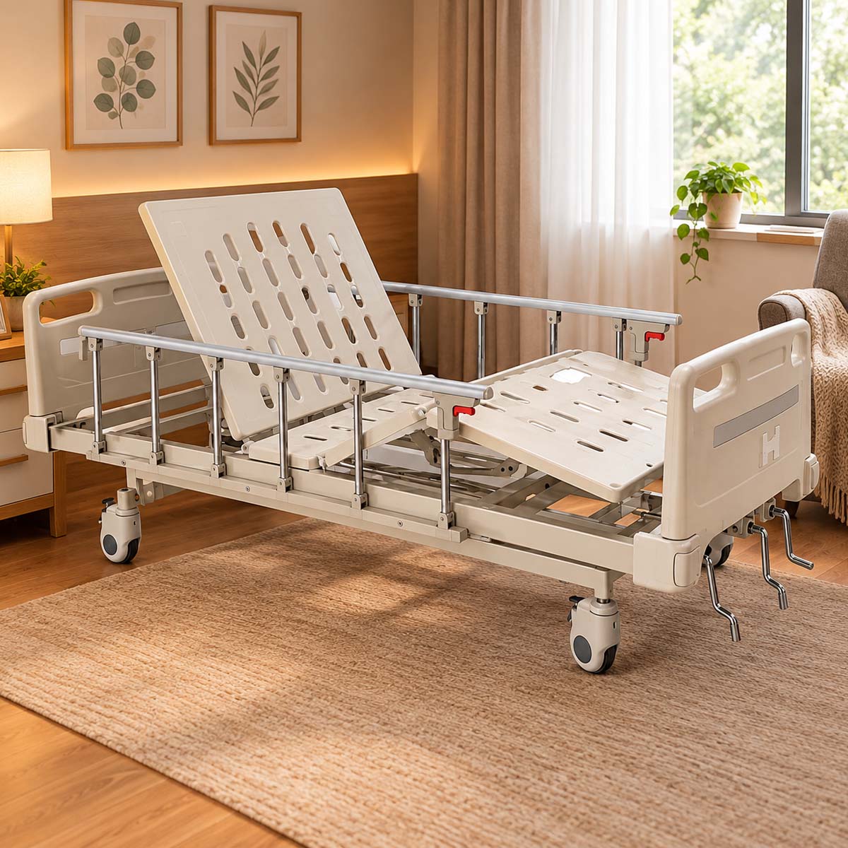 Cama Hospitalar de 3 Manivelas Supermedy Senior Care 250kg