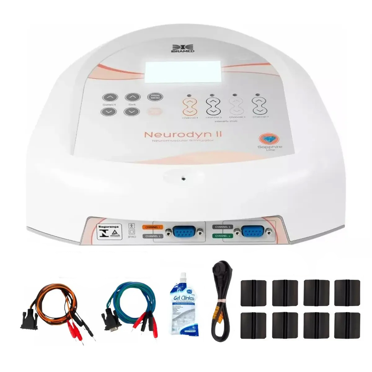Neurodyn II Estimulador Neuromuscular de 4 Canais Ibramed 