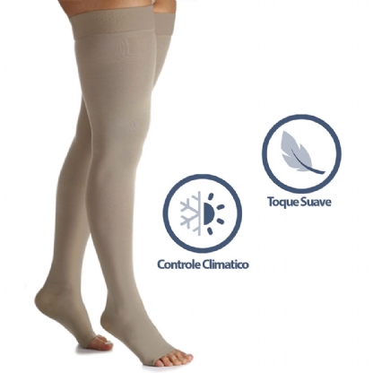 Meia Sigvaris Comfort Premium 20-30mmhg Meia Coxa Ponteira Aberta