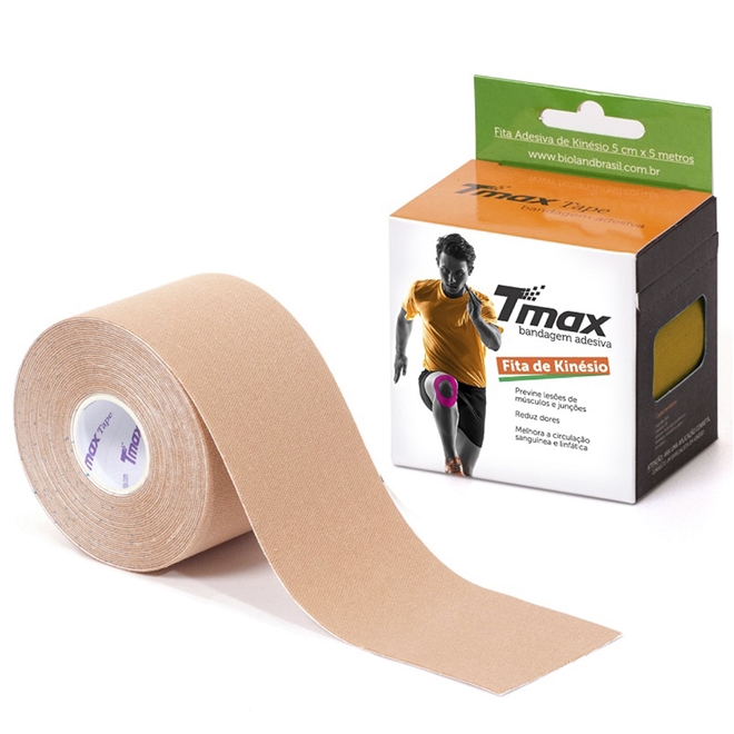 Fita Kinesio Tmax Bandagem Adesiva 5m X 5cm Bioland