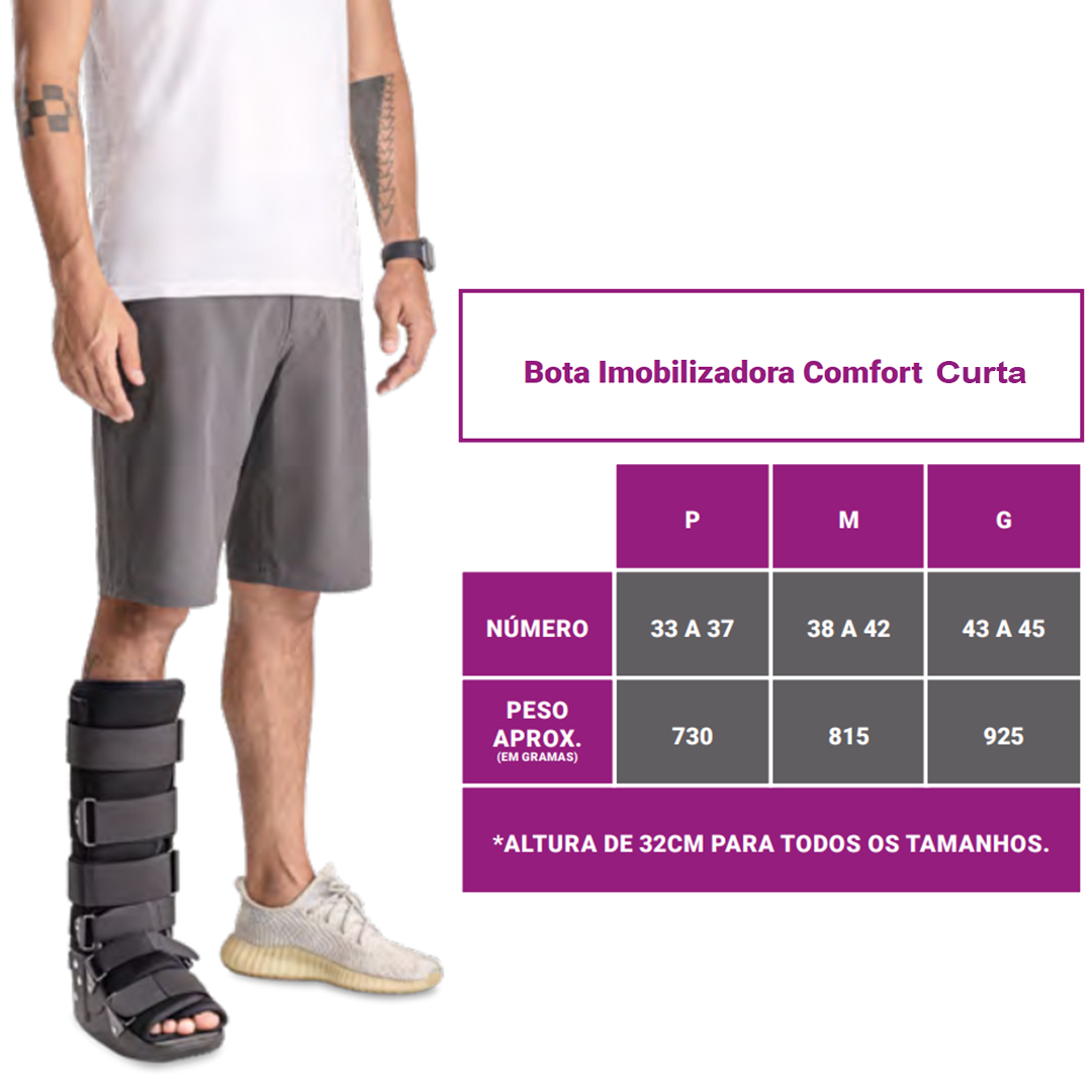Bota Ortopedica Imobilizadora Hidrolight Comfort Curta