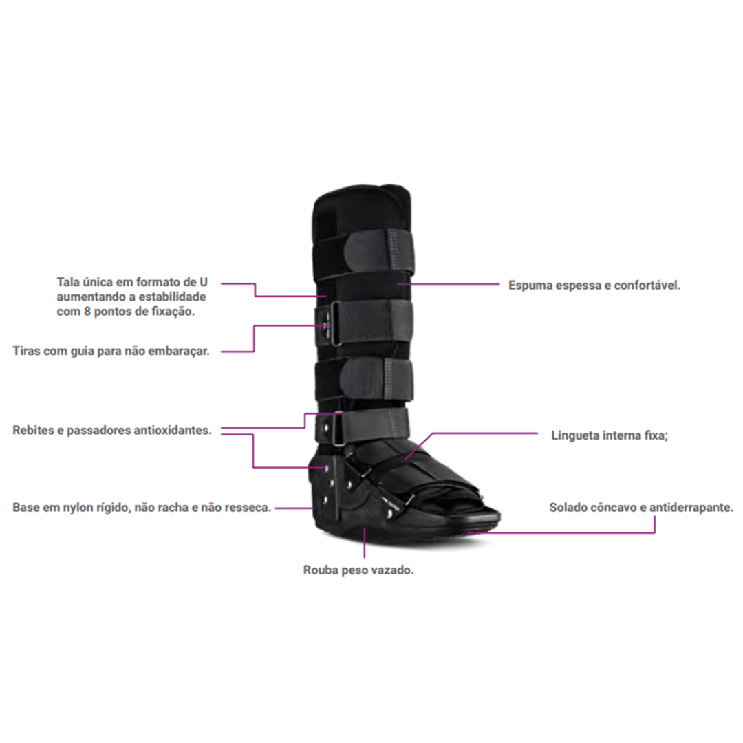 Bota Ortopedica Imobilizadora Hidrolight Comfort Curta