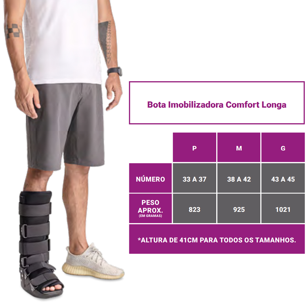 Bota Ortopedica Imobilizadora Hidrolight Comfort Longa