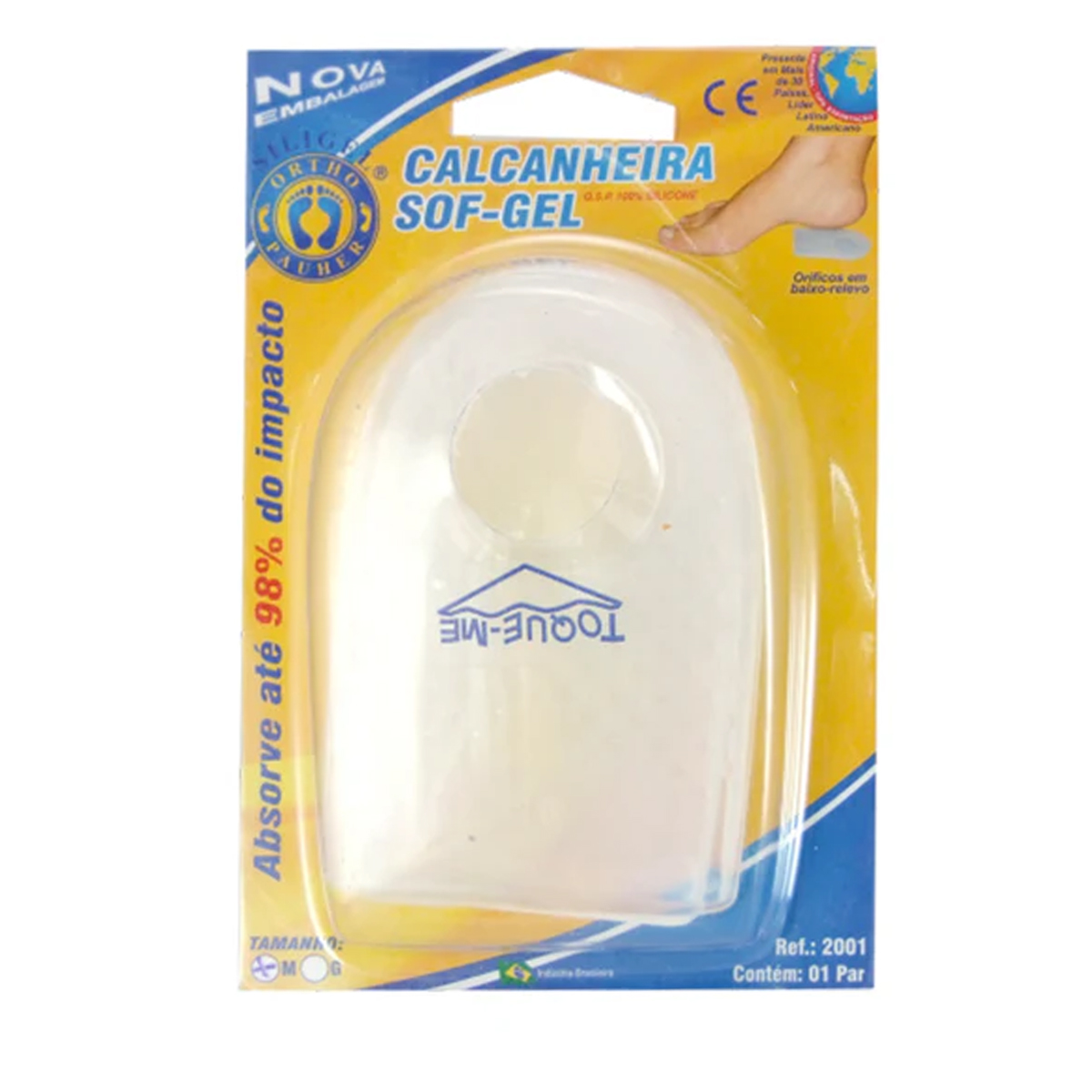 Calcanheira Anti-Impacto Soft Gel Ortho Pauher Par