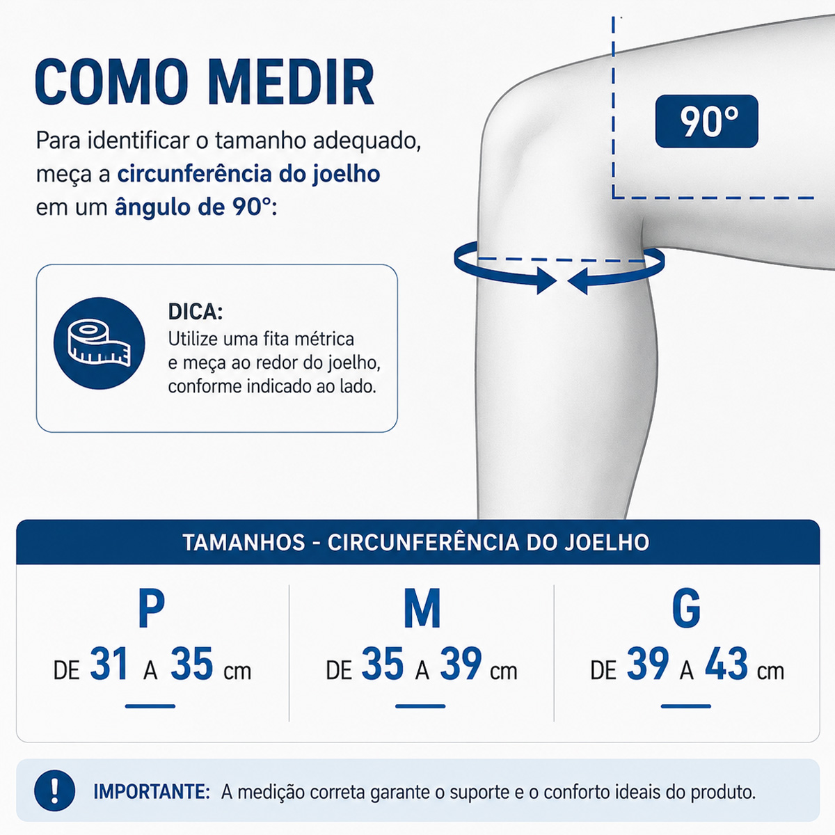 Joelheira Elástica Esportiva Mercur 