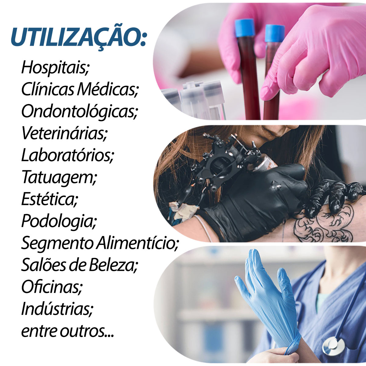 Luva Nitrílica de Procedimento Não Cirúrgico Medix 100UN Azul