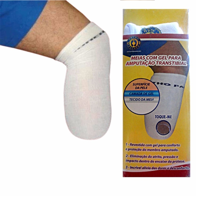 Meia Plus Para Amputação Transtibial Revestida Com Duplo Gel Ortho Pauher