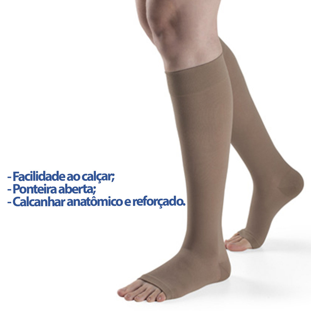 Meia Sigvaris Basic 20-30mmhg Panturrilha Ponteira Aberta