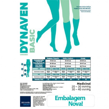 Meia Sigvaris Basic 20-30mmhg Panturrilha Ponteira Aberta