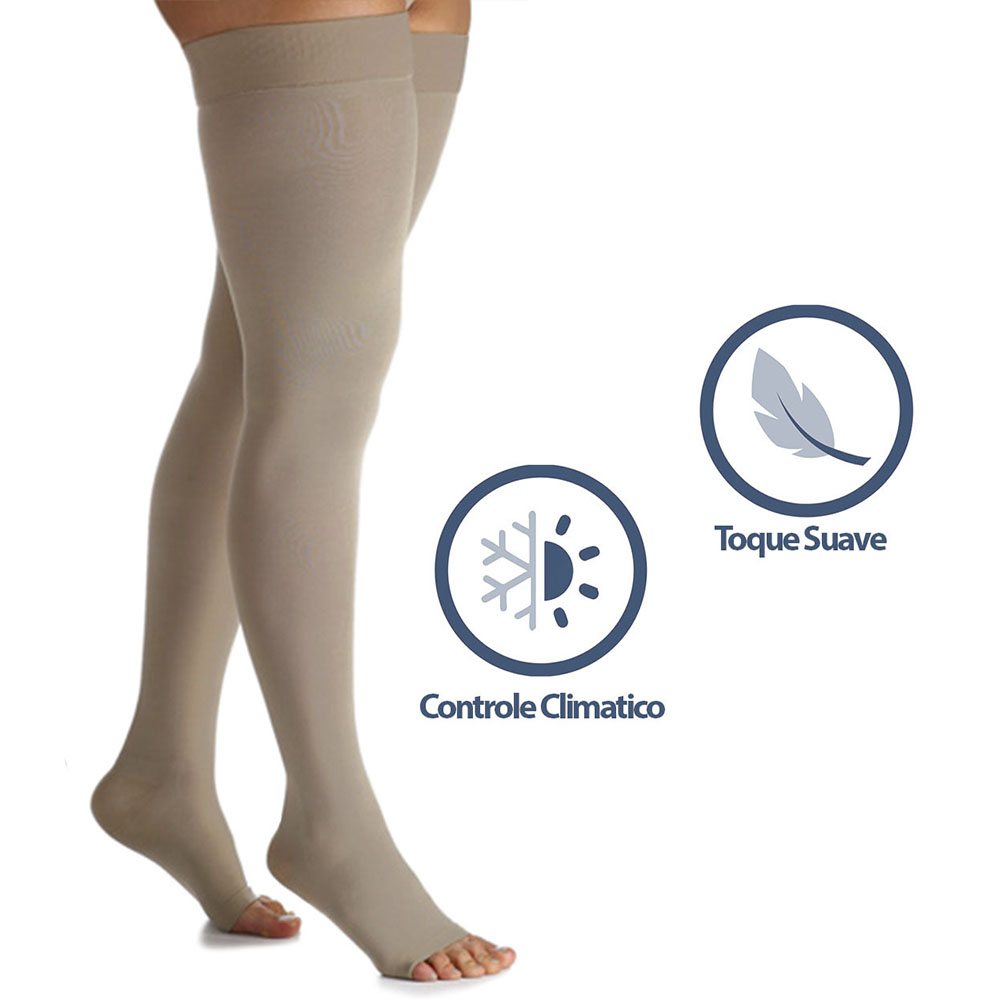 Meia Sigvaris Comfort Premium 30-40mmhg Meia Coxa Ponteira Aberta