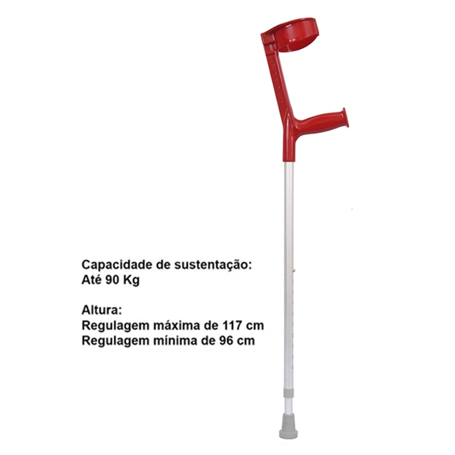Muleta Canadense Sequencial Articulada Click 110kg Ponteira 3/4 Unidade