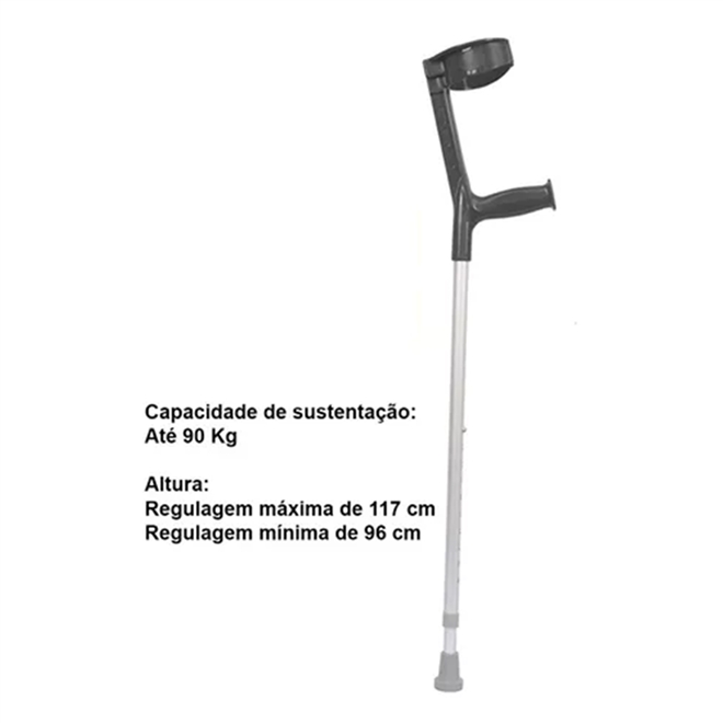 Muleta Canadense Sequencial Articulada Click 110kg Ponteira 3/4 Unidade