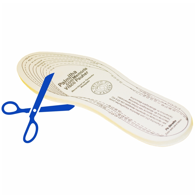 Palmilha Viscoelastica Com Memória Viscopauher Orthopauher AC025