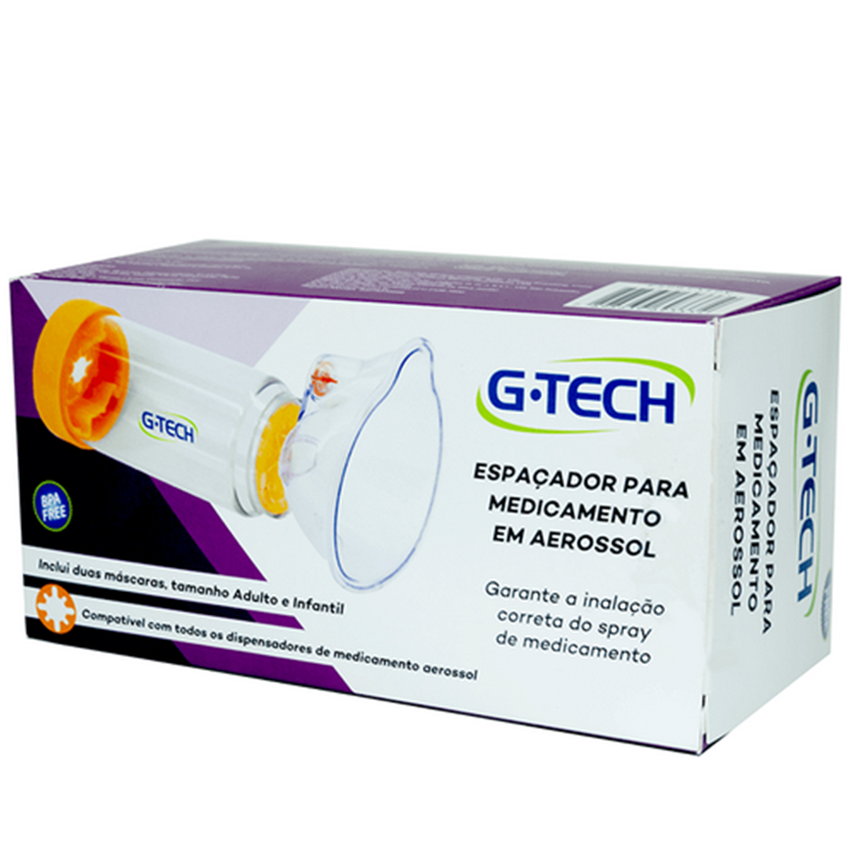 Espaçador para Medicamentos Clear G-tech Adulto e Infantil
