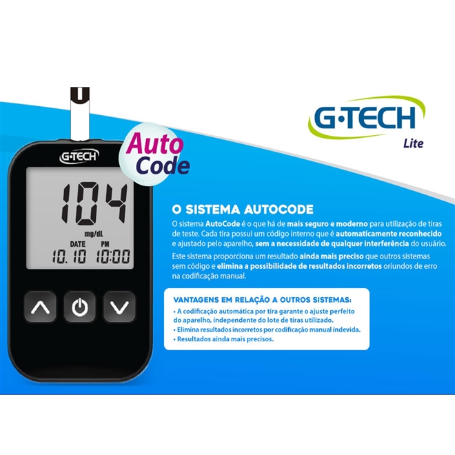 Kit Medidor de Glicose G-tech Lite