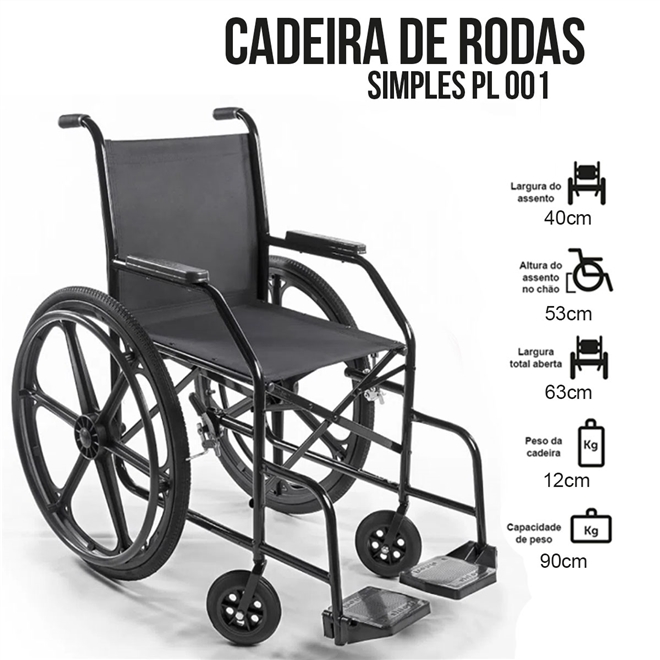 Cadeira de Rodas Prolife Pl 001