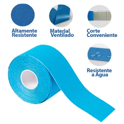 Bandagem Elástica Adesiva Kinesiology 5cmx5m