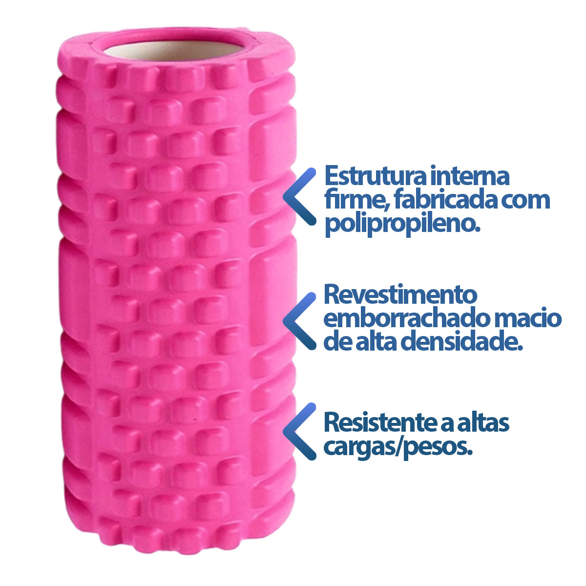 Rolo Massagem Foam Roller Liberação Miofascial Soltura Yoga Supermedy