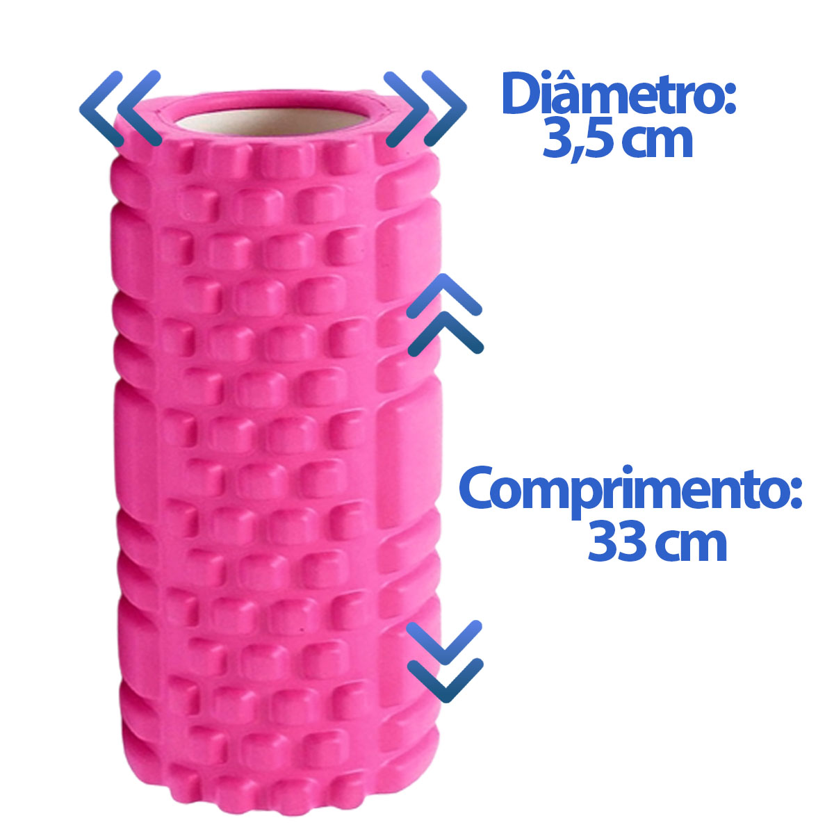 Rolo Massagem Foam Roller Liberação Miofascial Soltura Yoga Supermedy