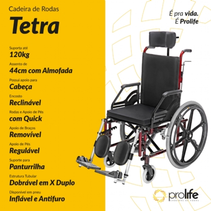 Cadeira De Rodas Prolife Tetra 44cm