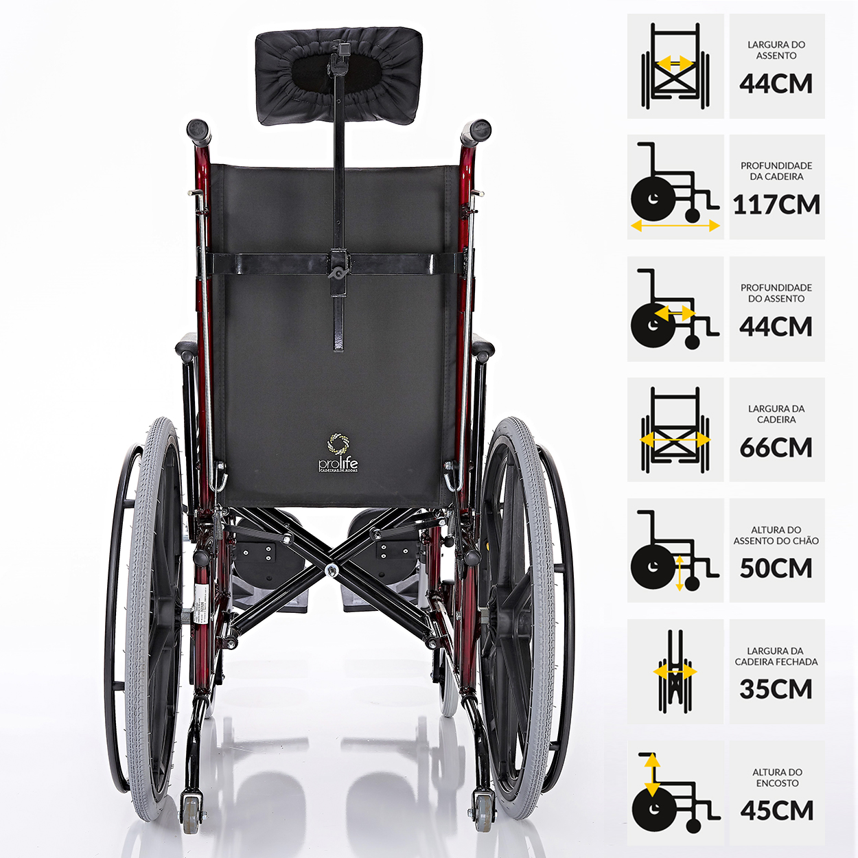 Cadeira De Rodas Prolife Tetra 44cm