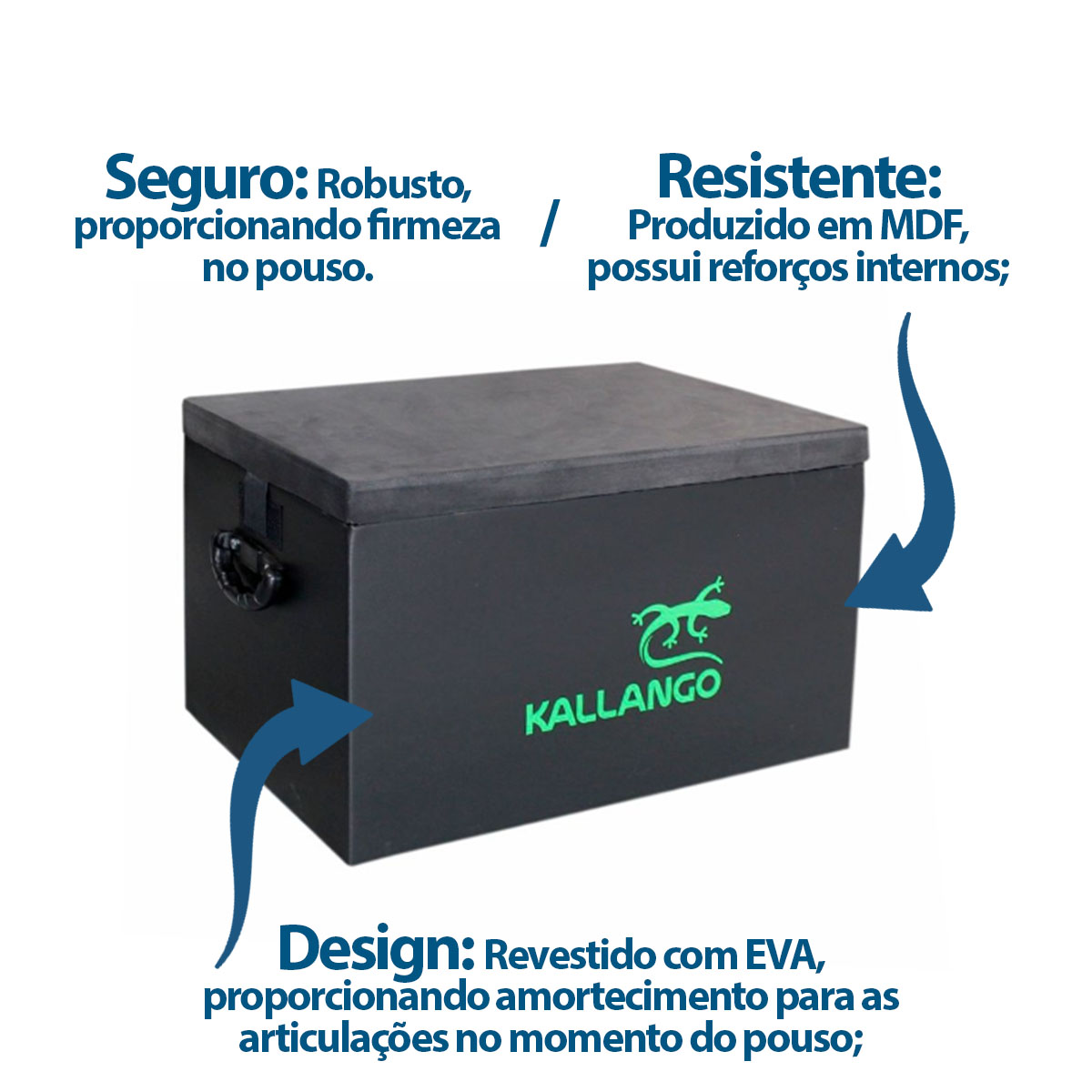 Caixa Para Salto CrossFit Kallango Pequena 30x40x65cm