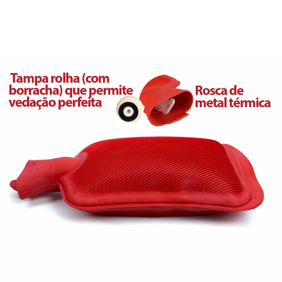 Bolsa Térmica para Água Quente 2 Litros Com Rosca de Metal Bioland