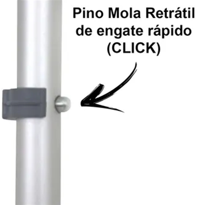 Muleta Canadense Sequencial Articulada Click 110kg Ponteira 3/4 Par Rosa