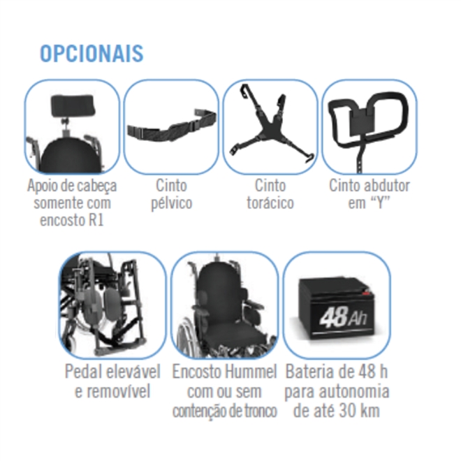 Cadeira de Rodas Motorizada E4 Ortobras 