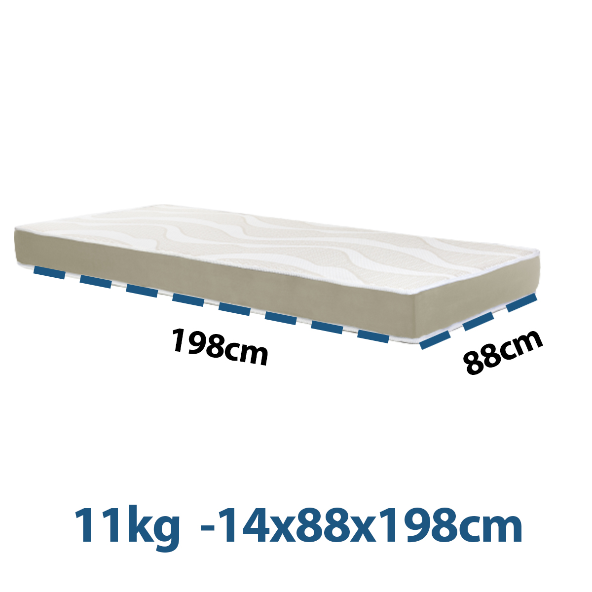 Colchão Life 88X198X14cm TEC 107 Pilati