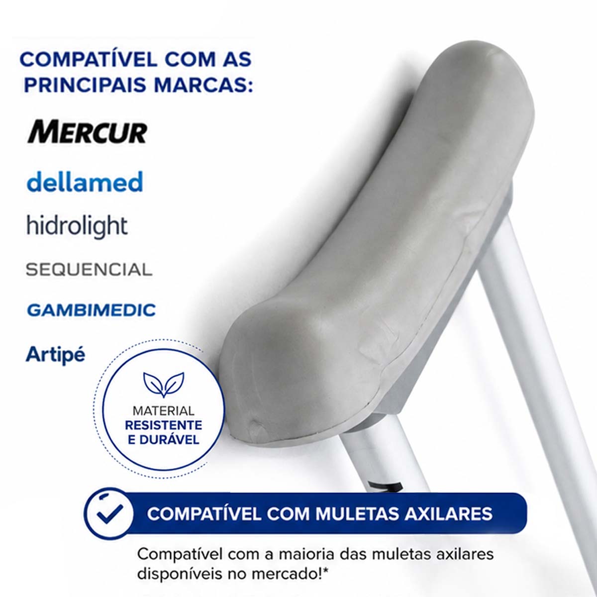Revestimento Para Apoio de Muleta Axilar Mercur Par