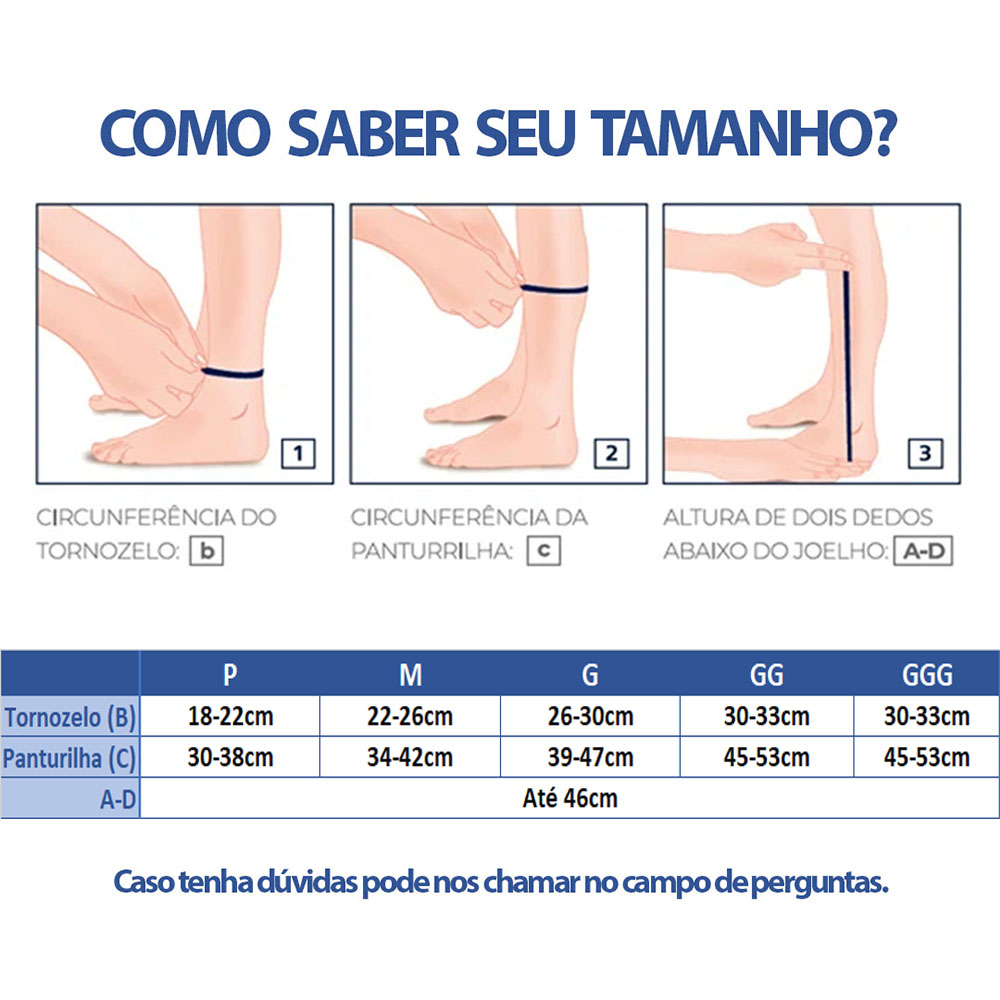 Meia Sigvaris Antitrombo 18-23mmhg Panturrilha Branca