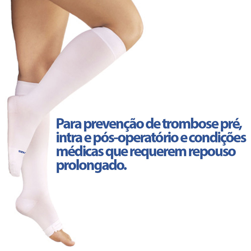 Meia Sigvaris Antitrombo 18-23mmhg Panturrilha Branca