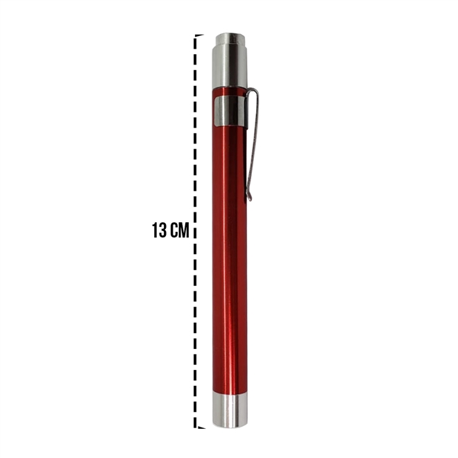 Lanterna Clinica de Bolso em Aluminio LED AK 5 Und Vermelho