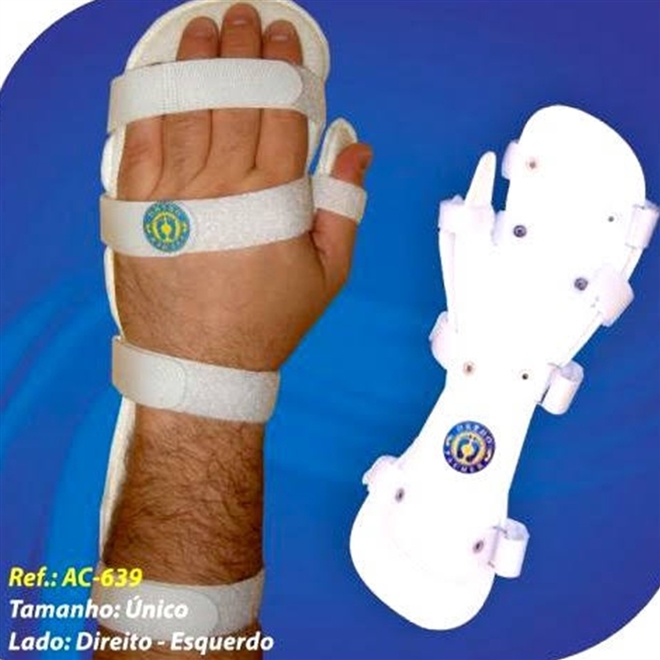 Tala de PVC Para Punhos Mãos e Dedos Esquerda Ortho Pauher 