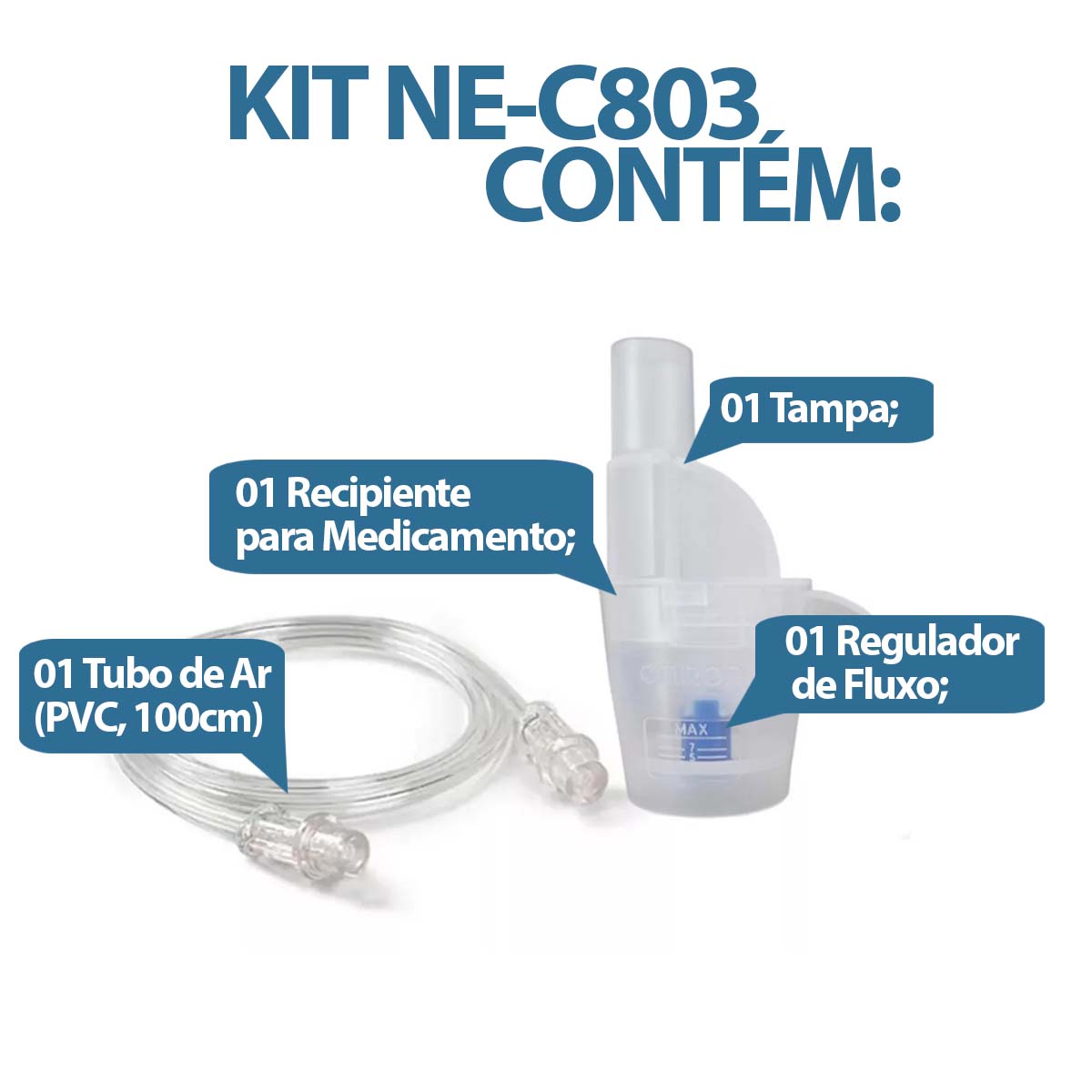 Kit de Reposição para Inalador Portátil Omron NE-C803 Elite