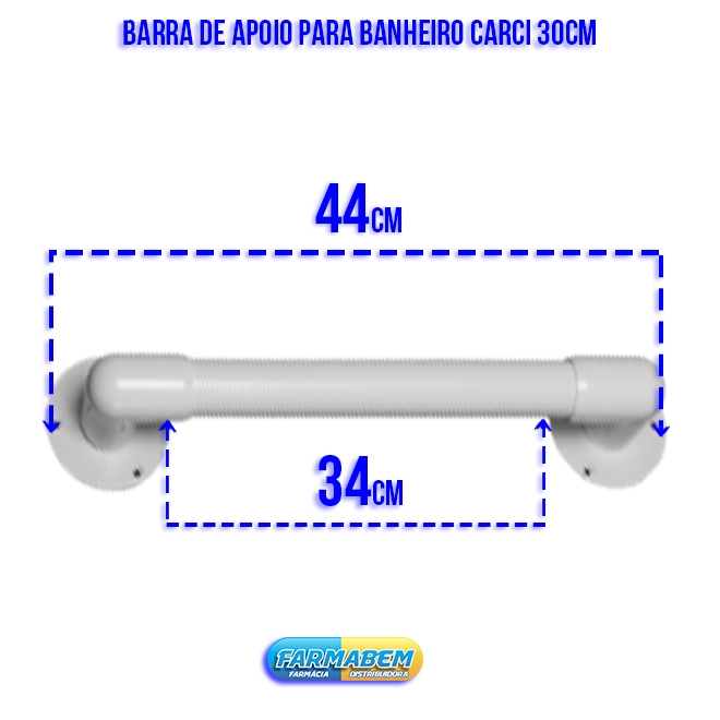 Barra de Apoio Para Banheiro Carci 40cm