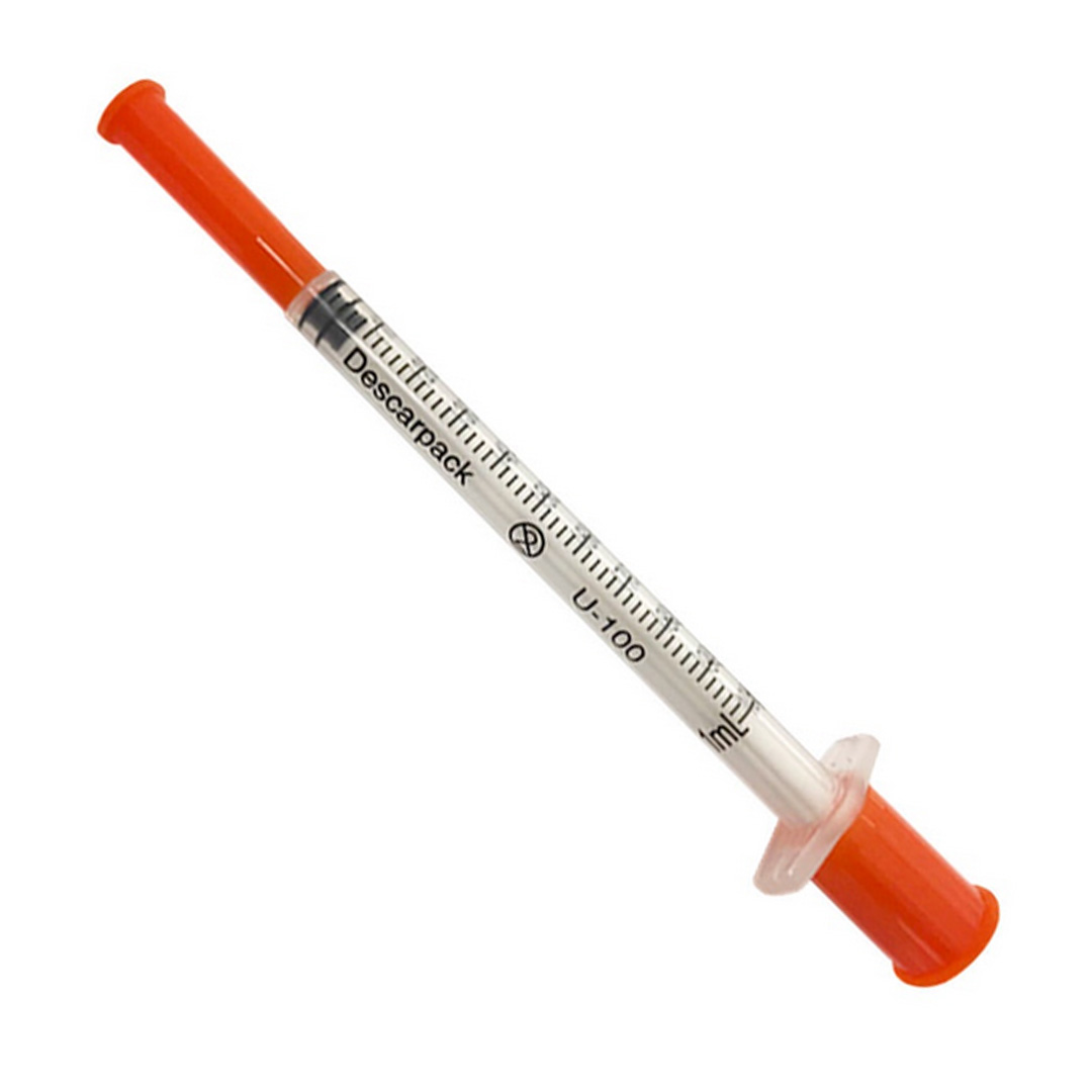 Seringa de Insulina Descarpack 1ml Agulha 8x0,3mm 100 Unidades