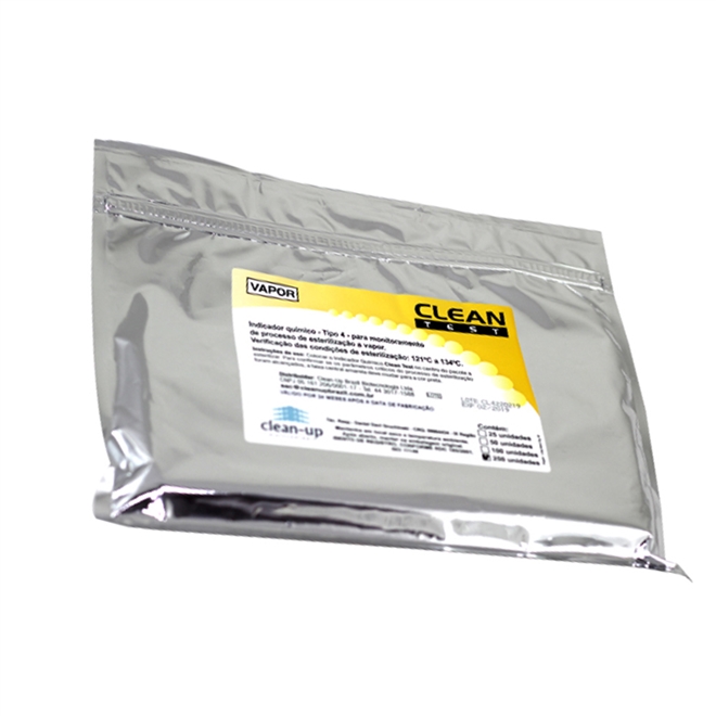 Indicador Quimico a Vapor Classe 4 Clean Test 25 un