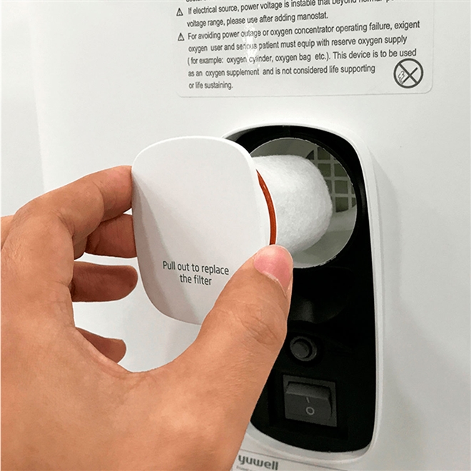 Concentrador Oxigênio O2 Yuwell 5L 220V Com Controle Remoto