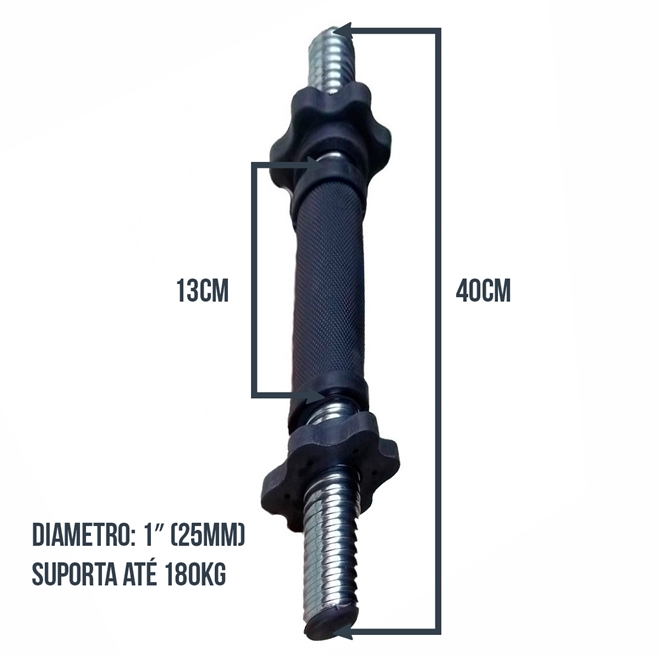 Barra Tubular com Rosca Par 40cm Zstorm