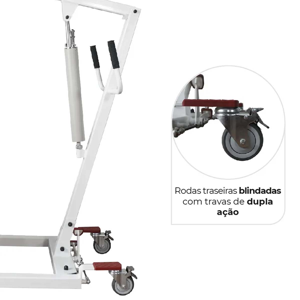 Elevador Guincho de Transferência Hidráulico 180 Kg Dellamed