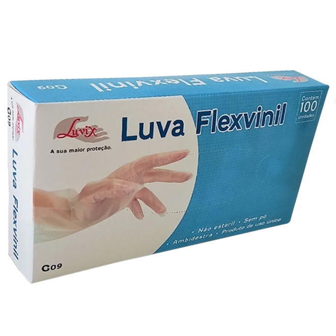 Luva Flexvinil 100Un G