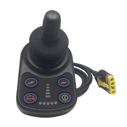 Joystick Completo VR2 para Cadeira de Rodas Motorizada Ortobras Conexão Amarelo