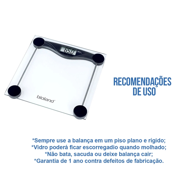 Balança Digital Bioland 180KG EB9010 Plus