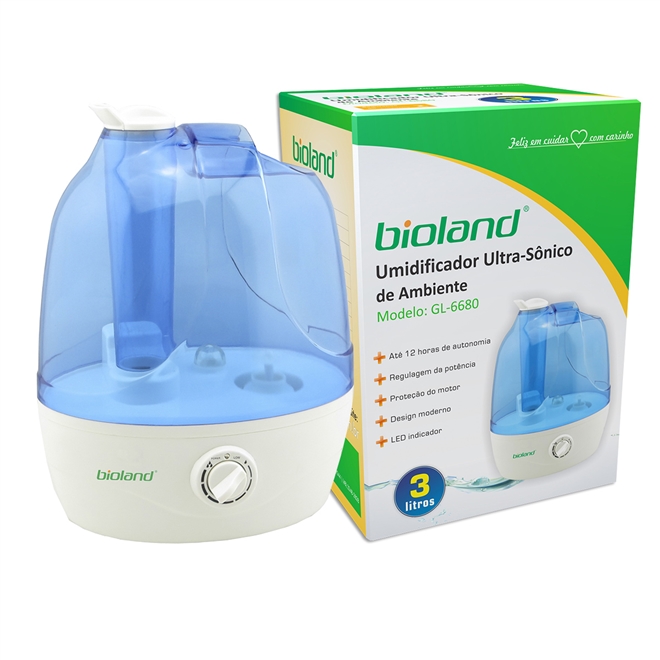 Umidificador de Ambiente Ultrassônico 3 Litros GL6680