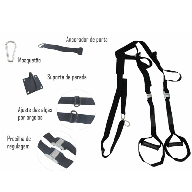 Fita de Suspensão com Regulagem TRX Brave