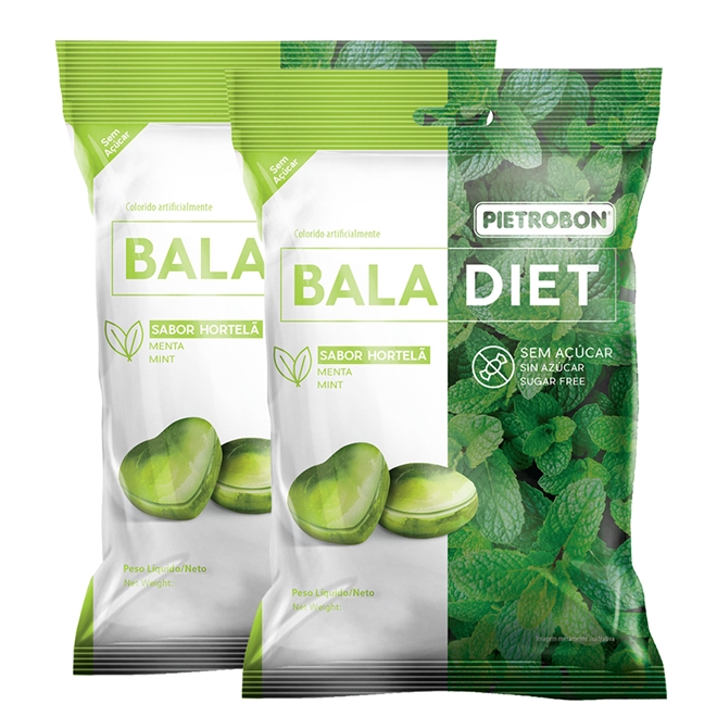 Bala Diet Sabor Hortelã 50g